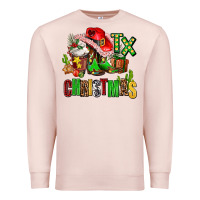 Pale Pink tx christmas cowgirl Premium Sweatshirt - AdoDesignShop