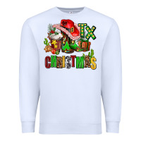 White tx christmas cowgirl Premium Sweatshirt - AdoDesignShop