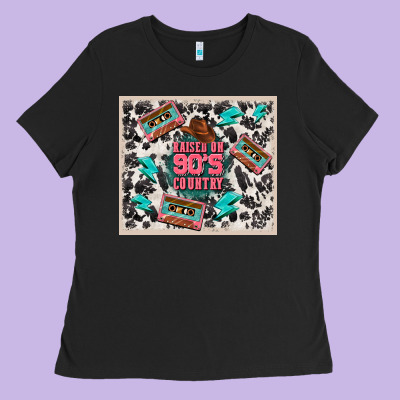Raised 90's Country Ladies Tee Designed By Tumblerdesignbyshophia