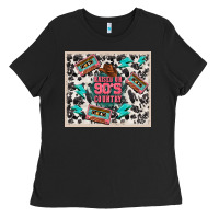 Black raised 90's country Ladies Tee - TumblerDesignByShophia