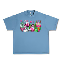 Pebble Blue pink christmas snowman coffee cups Urban Heavy Tee - OliviaCreatesArt