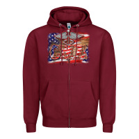 Burgundy patriotic nurse certified medical assistant medilcal symbol background Zipper Hoodie - BarkalooDesign