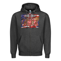 Charcoal Heather patriotic nurse certified medical assistant medilcal symbol background Zipper Hoodie - BarkalooDesign