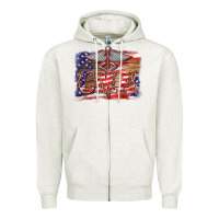 Oatmeal Heather patriotic nurse certified medical assistant medilcal symbol background Zipper Hoodie - BarkalooDesign