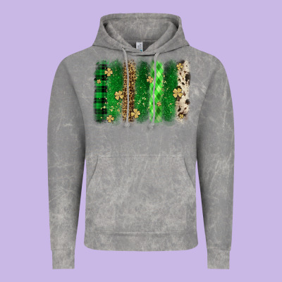 St. Patrick's Day Brushstroke Vintage Hoodie Designed By Oliviacreatesart