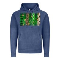 Vintage Denim St. Patrick's Day brushstroke Vintage Hoodie - OliviaCreatesArt