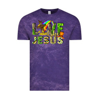 Cloud Purple Love like Jesus Vintage Tee - CowGirlArtShop