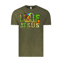 Vintage Olive Love like Jesus Vintage Tee - CowGirlArtShop