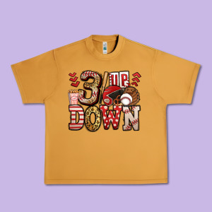 Three Up Three Down Baseball Urban Heavy Tee Designed By Jasminsmagicworld