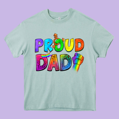 Proud Dad Heavy Core Tee Designed By Nancycooperartshop