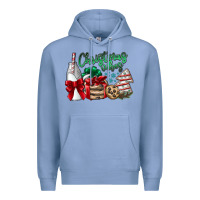 Colony Blue Christmas Vibes Premium Hoodie - CowhideDigitalArt