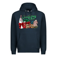 Navy Christmas Vibes Premium Hoodie - CowhideDigitalArt