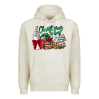 Oatmeal Heather Christmas Vibes Premium Hoodie - CowhideDigitalArt