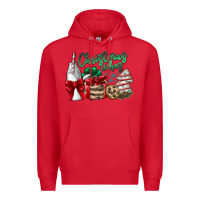 Red Christmas Vibes Premium Hoodie - CowhideDigitalArt