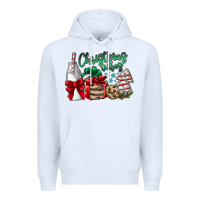 White Christmas Vibes Premium Hoodie - CowhideDigitalArt