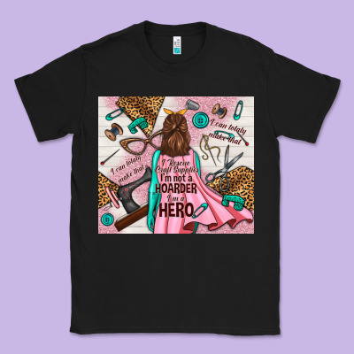 I Rescue Craft Supplies I'm Not A Hoarder I'm Hero Classic Tee Designed By Tumblerdesignbyshophia