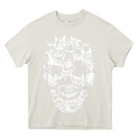 Cream Matching Family French Bulldog Dog Skull Costume Halloween Heavy Core Tee - maiPhamDesign