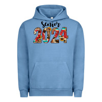 Pigment Pebble Blue senior 2024 western Urban Hoodie - JahusDesignShop