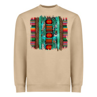 Mushroom serape aztec leopard and turquoise glitter with gemstone brushstroke Heavyweight Sweatshirt - Artiststas