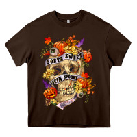 Chocolate Brown Sorta sweet sorta spooky Heavy Core Tee - RanaPortraitStore
