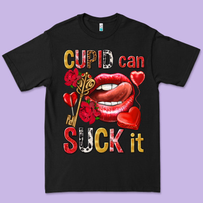 Cupid Can Suck It Valentine's Day Premium Tee Designed By Howdyjamesfarm