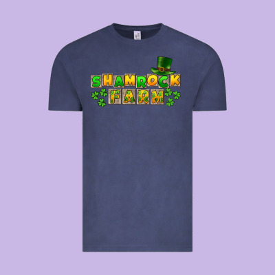 St. Patrick's Shamrock Farm Vintage Tee Designed By Cowgirlartshop