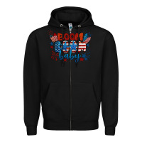 Black boom boom baby 4th of july Zipper Hoodie - BarkalooDesign