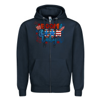 Navy boom boom baby 4th of july Zipper Hoodie - BarkalooDesign