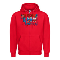 Red boom boom baby 4th of july Zipper Hoodie - BarkalooDesign