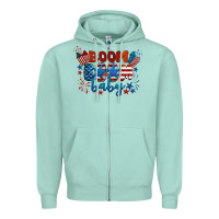 Seafoam boom boom baby 4th of july Zipper Hoodie - BarkalooDesign