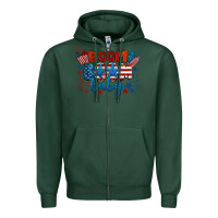 Sports Green boom boom baby 4th of july Zipper Hoodie - BarkalooDesign