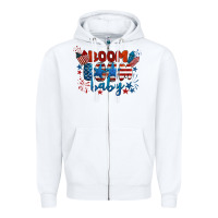 White boom boom baby 4th of july Zipper Hoodie - BarkalooDesign