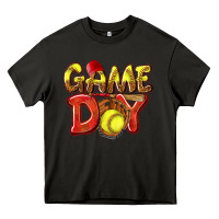 Asphalt Game Day Softball Heavy Core Tee - NancyCooperArtShop