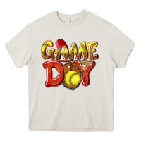 Cream Game Day Softball Heavy Core Tee - NancyCooperArtShop