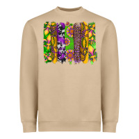Mushroom mardi gras sunflower fleur de lis leopard cowhide brushstrokes Heavyweight Sweatshirt - Artiststas