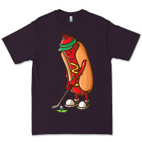 Plum Funny Golfing Hot Dog Golf Gifts Shirts for Men Boys Golfer Premium Tee - maiPhamDesign