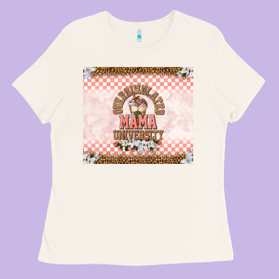 Oversimulated Mama University Ladies Tee Designed By Tumblerdesignbyshophia