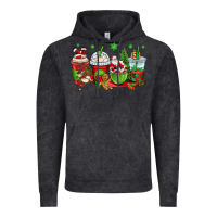 Vintage Black christmas santa claus coffee cups Vintage Hoodie - OliviaCreatesArt