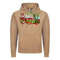 Vintage Coffee christmas santa claus coffee cups Vintage Hoodie - OliviaCreatesArt