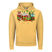 Vintage Mustard christmas santa claus coffee cups Vintage Hoodie - OliviaCreatesArt