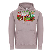 Vintage Zinc christmas santa claus coffee cups Vintage Hoodie - OliviaCreatesArt
