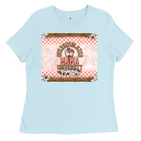 Baby Blue Oversimulated mama university Ladies Tee - TumblerDesignByShophia