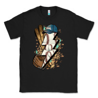 Black Lightning bolt Baseball Classic Tee - HowdyJamesFarm