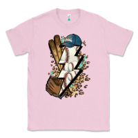 Bubblegum Pink Lightning bolt Baseball Classic Tee - HowdyJamesFarm