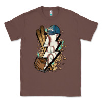 Chestnut Lightning bolt Baseball Classic Tee - HowdyJamesFarm