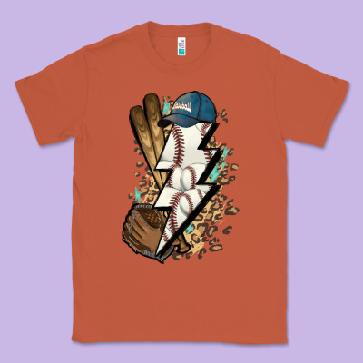 Lightning Bolt Baseball Classic Tee Designed By Howdyjamesfarm
