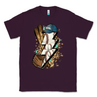 Plum Lightning bolt Baseball Classic Tee - HowdyJamesFarm