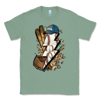 Sage Lightning bolt Baseball Classic Tee - HowdyJamesFarm