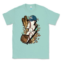 Seafoam Lightning bolt Baseball Classic Tee - HowdyJamesFarm