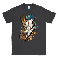 Smoke Lightning bolt Baseball Classic Tee - HowdyJamesFarm
